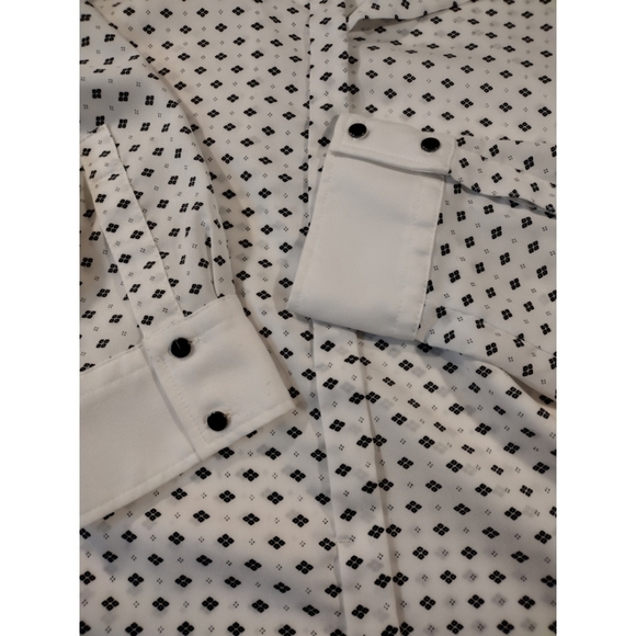 mng suit diamond pattern hidden placket blouse - Picture 4 of 10